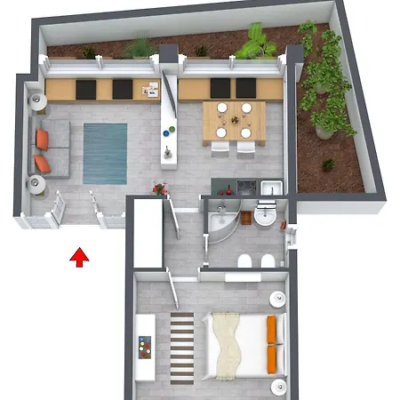 La Terrasse - Il Fico, Loft Silenzioso E Confortevole Appartement